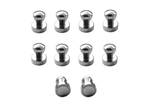 HAC24 Magnet Kühlschrankmagnete Pins Set Kegelmagnet Magnetpins Supermagnet (10-St), Edelstahl, Extra starke N52 Ndeodym Magnete