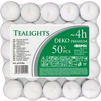 Teelichter 50 Stück Weiß 4 h