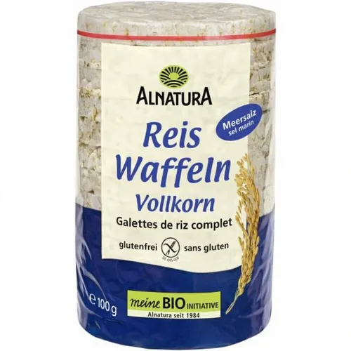 Alnatura Vollkorn-Reiswaffeln mit Meersalz Bio 100g von Alnatura