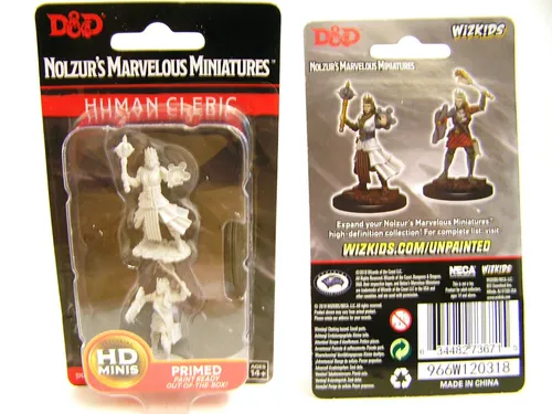 WZK73671 - D&D Nolzur's Marvelous Wave 8 - Unpainted Female Human Cleric
