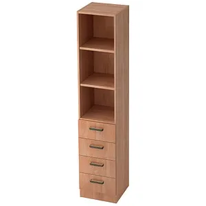 HAMMERBACHER Regalschrank 7600 SG - Nussbaum, 200,4 cm - Büromöbel mit 7 Fächern und verstellbaren Fachböden, robust und abschließbar für sichere Aufbewahrung Ihrer Unterlagen.