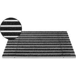 Aco Schuhabtropfschale ACO Schuhabstreifermatte Alu mit Ripsstreifen grau - Fußmatte in Grau aus langlebigem ABS, ideal zum Abstreifen von Schuhen und für einen sauberen Eingangsbereich.