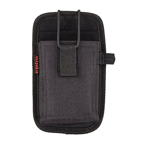 Ergodyne Squids 5544 Barcode-Scanner-Holster für Handygröße, Mobile Computer, Handheld-Barcode-Scanner-Halterung, Gürtelclip und Ausrüstungsschlaufe, Schwarz, klein
