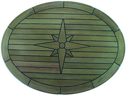 Talamex Teak Tablett oval Klapptisch 60 x 80 cm