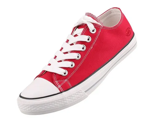 Dockers by Gerli 36UR201-710720 Sneaker - Damen Canvas Sneaker in Rot, leicht und atmungsaktiv für ein angenehmes Tragegefühl an warmen Tagen. Ideal für Ihr Alltags-Outfit mit sportivem Look.