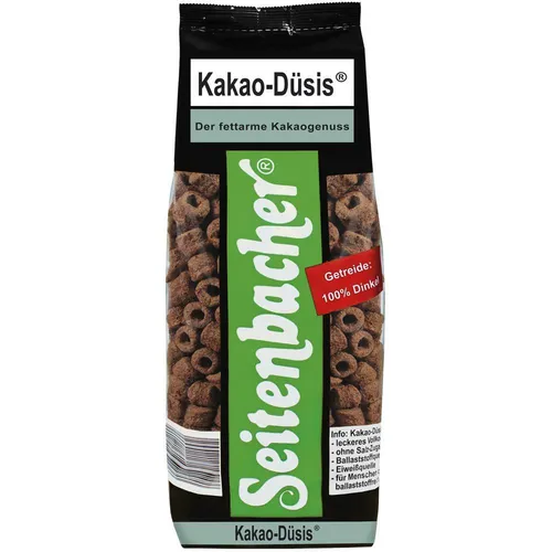 Seitenbacher Kakao-Düsis 375g - Cerealien, Müsli & Haferflocken mit köstlichem Kakao-Geschmack, perfekt für einen energiereichen Start in den Tag.
