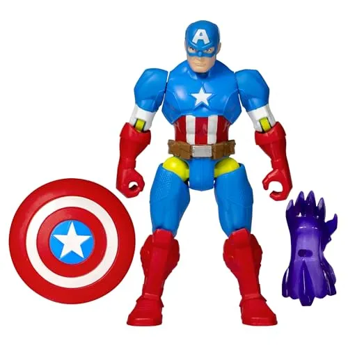 MixMashers Marvel Captain America Avengers Mix-and-Match Action-Figur & Accessoires, Blau