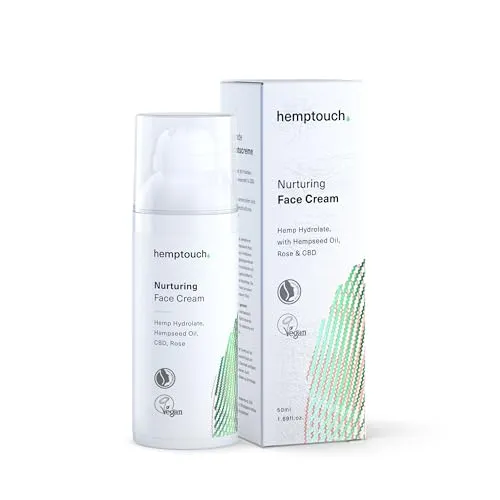 Hemptouch Tagescreme - Feuchtigkeitscreme für empfindliche Haut, spendet intensive Feuchtigkeit mit Hanföl und Hyaluronsäure, stärkt die Hautbarriere und beruhigt Irritationen.