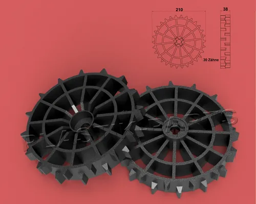 Plastik Parts Mähroboter-Rad Antriebsräder 2er Set Offroad für Einhell Freelexo - Zubehör für Trinkflaschen, robustes ABS-Material sorgt für langlebige Nutzung und optimale Leistung im Offroad-Einsatz.