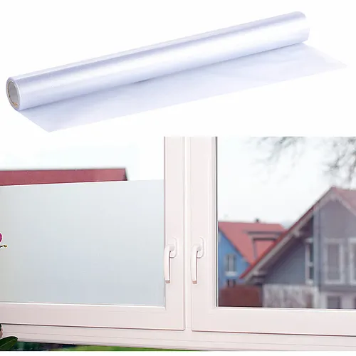 infactory Milchglasfolie, statisch haftende Sichtschutz-Folie, 45 x 200 cm