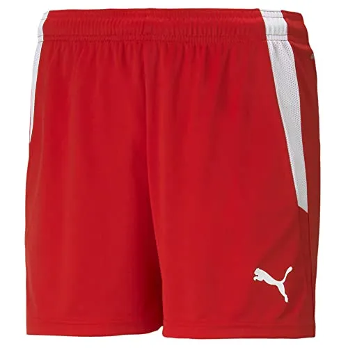 PUMA Damen Teamliga W Shorts, Puma Red-puma White, M EU