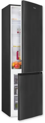 exquisit Kühl-/Gefrierkombination KGC265-70-040D inoxlook-az, 180 cm hoch, 54,5 cm breit