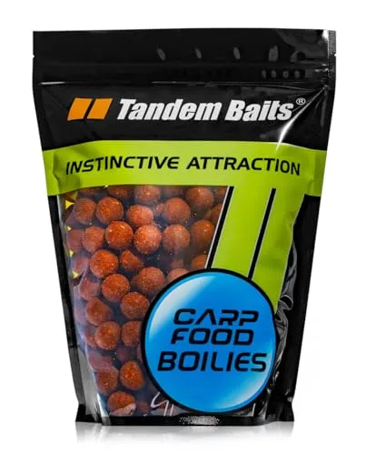 Tandem Baits Carp Food Boilies Pazifische Sardine, Leckere Boilies für Karpfen Angeln ohne Mühe, Köder zum Große-Fische-Angeln, Karpfenzubehör für Profis & Hobby-Angler 18 mm 1 kg