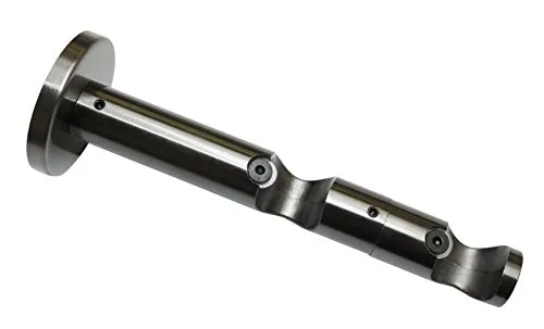 Gardinia Doppel-Kombiträger mit Metallmontageplatte für Gardinenstangen, 2-läufig, Offen, Alle Montage-Teile inklusive, Serie Chicago, Durchmesser 20 mm, Titan, 10011155