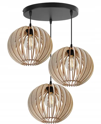 Light-Home Timber Hängelampe - Industrial Pendelleuchte aus Metall und Holz - Pendelleuchten mit modernem und zeitlosem Design, ideal für Wohnzimmer, Schlafzimmer und Esszimmer. Universell einsetzbar mit E27-Fassung, elegant und funktional.