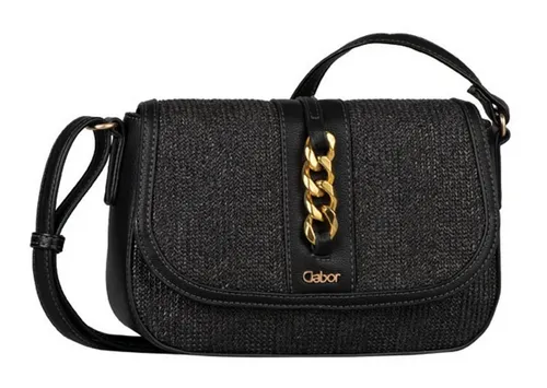 Gabor Schultertasche Manu B schwarz - Elegante Handtasche aus 100% Polyurethan, mit stufenlos verstellbarem Schulterriemen für optimale Tragekomfort und Stil.