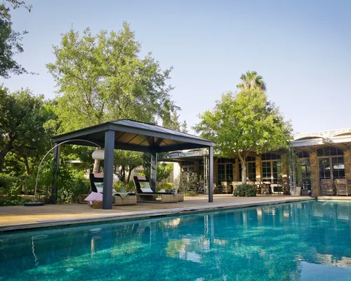 Palram - Canopia Aluminium Pavillon Dallas 4900 | Grau | 488x364x296 cm - Pavillon für Garten und Terrasse, wetterfest mit rostbeständigem Aluminium und 100% UV-Schutz - ideal für entspannte Stunden im Freien.