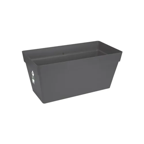 elho® Loft Pflanzkübel Urban 70 Anthrazit mit Rollen - Rechteckiger Pflanzkübel aus hochwertigem Kunststoff, ideal für den Garten oder Balkon, mobil dank praktischer Rollen.