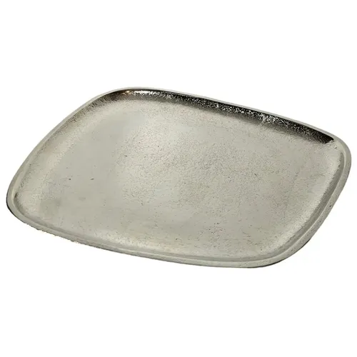 Produktbild Dekoteller Metall silber Dekoschale Metallteller Deko Schale Teller 25 x 22 cm