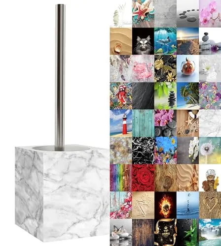 Sanilo WC Bürste Marmor - Elegantes Design für Ihr Badezimmer - WC-Bürsten & Halter, pflegeleicht und sofort einsatzbereit, ideal für eine stilvolle Badezimmergestaltung ohne Bohren.