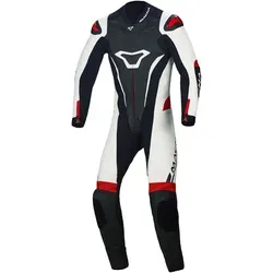 Macna Junior Kinder Motorrad Lederkombi 1-Teiler XS 140 - Robuste Rindsleder-Kombi für Kinder, mit dynamischem Stretch und bequemen Memory-Schaum an der Hüfte. Ideal für den sicheren und komfortablen Einsatz auf dem Motorrad.