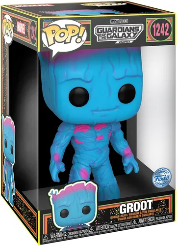 Funko POP! Guardians of the Galaxy Vol. 3 Jumbo - Groot (BLKLT) #71122 - Aufstellfigur: Wackelkopffigur von Groot, ideal für Sammler und Fans der Guardians of the Galaxy.