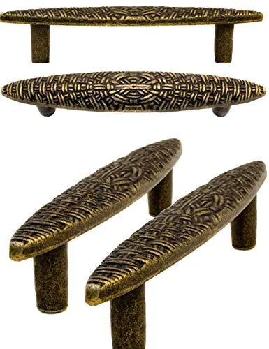 Fuxxer 2 Antik-Griffe für Schubladen und Türen, Bronze Design, Vintage, 2er Set
