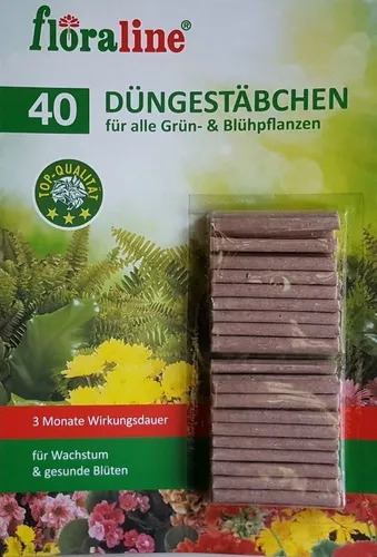 floraline Düngestäbchen m. Guano für alle Grün- und Blühpflanzen 40 St. 95041388