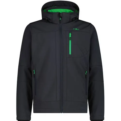 CMP Herren Softshelljacke mit Kapuze - Wetterfester Outdoor-Schutz - Die CMP Softshelljacke bietet optimalen Schutz vor Wind und Kälte beim Outdoor-Sport. Mit einer atmungsaktiven, wasserabweisenden Membran und einem weichen Fleece-Futter ist sie ideal für wechselhaftes Wetter.