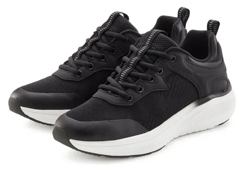 LASCANA Damen Sneaker Gr. 41 schwarz - VEGAN Sneaker mit herausnehmbarer Innensohle, ideal für einen bequemen Alltag. Casual Style aus 70% Textil und 30% Lederimitat, perfekt für umweltbewusste Modebewusste.