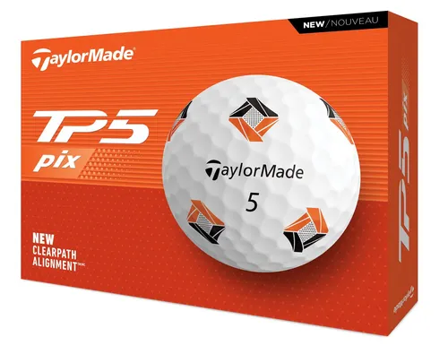 Taylormade Golfball TP5 pix 3.0 2024 - Golfzubehör mit innovativem Design für bessere Sichtbarkeit und Kontrolle auf dem Platz, ideal für ambitionierte Golfer.