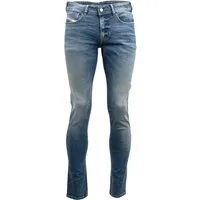 Diesel Sleenker Stone Washed Blue Skinny Jeans