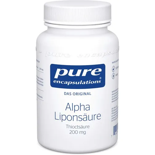 Pure Encapsulations Alpha Liponsäure Kapseln 200 mg - Enzyme, hochverträgliche Alpha-Liponsäure Kapseln, vegan und frei von Allergenen, ideal für empfindliche Personen.