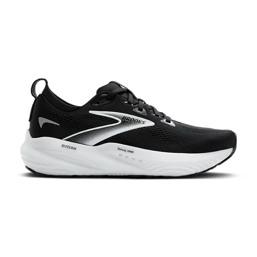 BROOKS Herren Glycerin 22 Sneaker – Komfortabler Laufschuh in Schwarz/Grau/Weiß, 45.5 EU - Laufschuhe mit DNA Tuned-Schaum für optimale Stoßdämpfung und individuelle Passform, ideal für Läufer, die Wert auf Komfort legen.