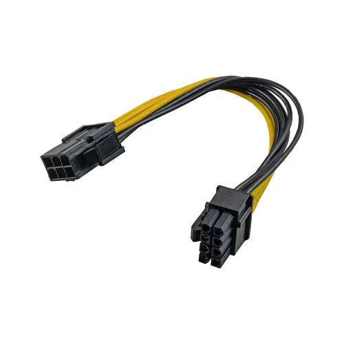 Adapter PCI Express PCIe 6 pin männlich zu PCIe 8 pin weiblich 20cm