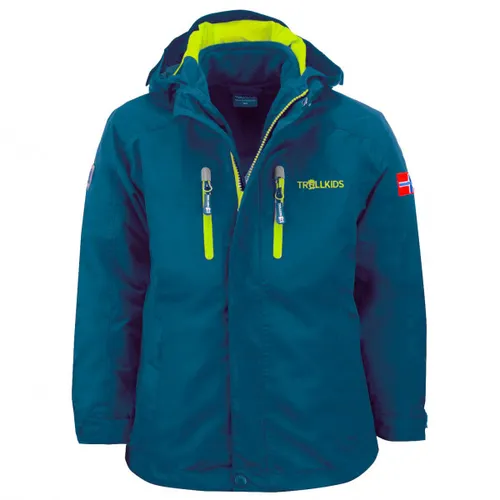 Trollkids Kids Myrdal 3in1 Jacket PRO 92, Petrol in petrol von TROLLKIDS