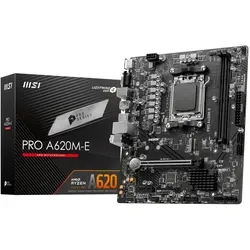 MSI PRO A620M-E Mainboard - ATX, AMD A620 Chipsatz, 2x DDR5 Unterstützung für hohe Speichergeschwindigkeit und ideal für Büroanwendungen oder leichtes Gaming