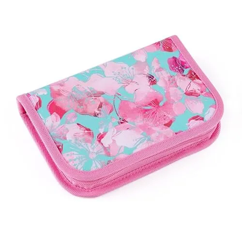 TOPGAL Federmäppchen für Mädchen/Kinder mit Zwei Klappen, gepolstert, mit Stundenplan und Gummischlaufen. (Penn 23035)