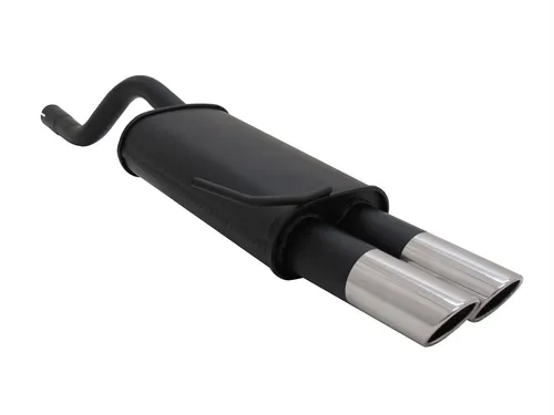 Novus Sportauspuff für Renault Clio 2 - 2x76mm SR-Design - Schalldämpfer mit sportlichem Design für verbesserten Klang und Leistung, perfekt für Tuning-Enthusiasten.