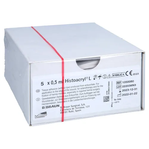 Histoacryl Gewebekleber farblos 2.5 ml Ampullen