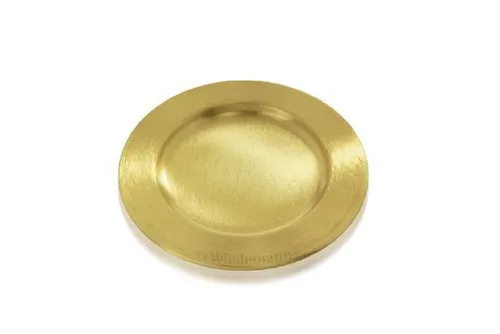 Dekoteller, Kerzenteller, Ø 140 mm, in Gold (für Kerzen Ø 80-100 mm), NEU