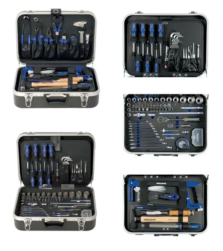 Projahn Universal-Werkzeugkoffer 149-tlg. - Alles für Ihre Projekte - Werkzeug-Sets mit 149 Teilen, inklusive Ratschen und Schrauberbits, ideal für Heimwerker und Profis, verstaut im robusten ABS Kunststoffkoffer.