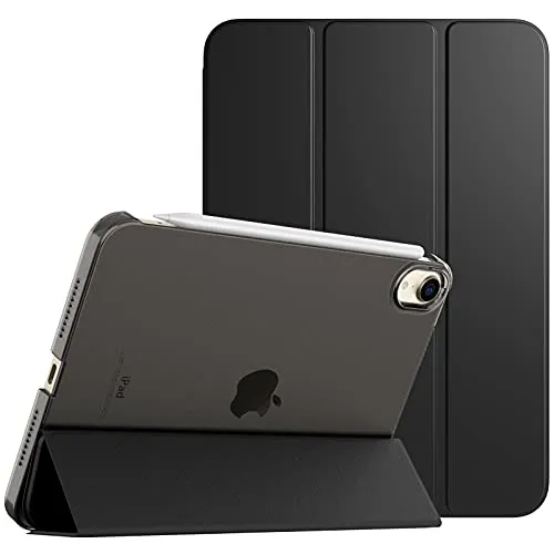 TiMOVO Hülle Kompatibel mit iPad mini 7 A17 Pro 8,3-Zoll 2024, iPad mini 6. Generation, Schlanke durchsichtige Cover Unterstützung Touch ID, Apple Pencil Aufladung, Auto Schlaf/Wach, Schwarz