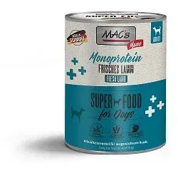 MACs Dog Mono frisches Lamm | 6x 800g Hundefutter nass - Hundefutter für empfindliche Hunde, mit frischem Lamm für optimale Verträglichkeit und Genuss.