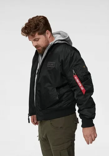 Alpha Industries MA-1 D-TEC Bomberjacke für Herren, schwarz, Größe XXL - Modische Funktionsjacke im Blouson-Stil mit abnehmbarer Kapuze und zahlreichen Taschen. Ideal für lässige Looks und kühle Tage.