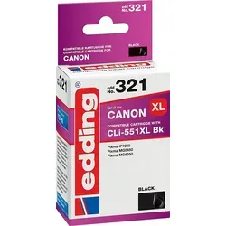 edding Tintenpatrone EDD-321 schwarz Canon CLI-551XL