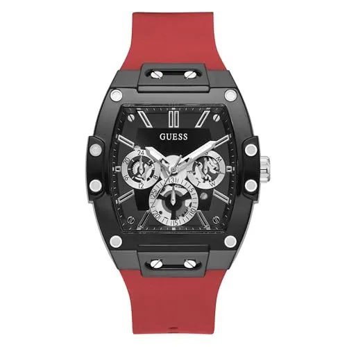 Guess GW0203G4 Phoenix Herren Uhr 43mm - Sportliche Armbanduhr für Herren mit 5 ATM Wasserdichtigkeit und leuchtenden Zeigern, ideal für aktive Lebensstile.
