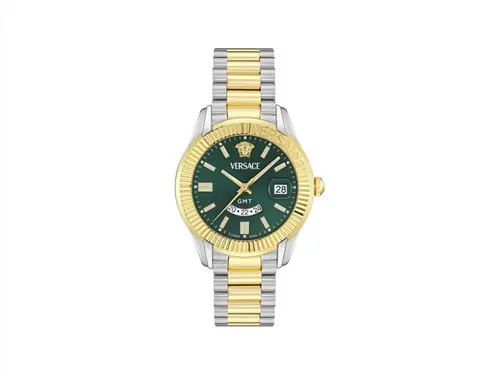 Versace Apodis Herren Armbanduhr VE0U00225 - Elegante Herrenarmbanduhr mit analogem Zifferblatt und leuchtenden Zeigern. Edelstahlarmband in modernem Design, ideal für jeden Anlass. Swiss Made Qualität garantiert Langlebigkeit und Stil.
