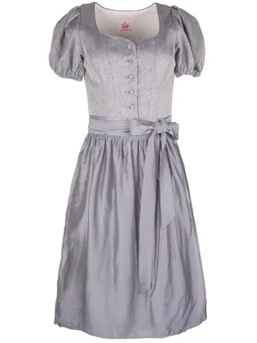 Spieth & Wensky Dirndl Ferrara Arm | Modernes Mididirndl mit Puffärmel - Modisches Mididirndl von Spieth & Wensky für Damen mit Puffärmeln und eleganten Knöpfen. Ideal für festliche Anlässe und sorgt für einen stilvollen Auftritt in hochwertiger Verarbeitung.