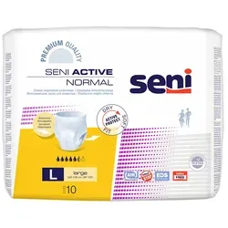 Seni Active Normal M - Sparpaket (8 x 10 Stück) - Inkontinenzeinlagen für aktive Personen, atmungsaktiv und dehnbar. Ideal für unabhängige Toilettengänge, mit hohem Tragekomfort und Auslaufschutz.